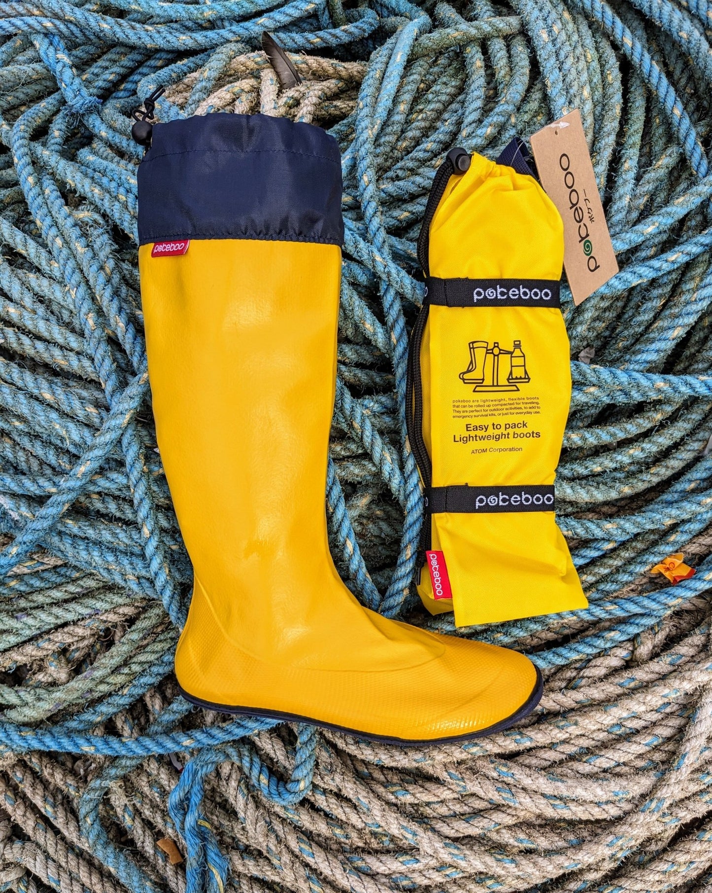 Pokeboo Packable Boots > Yellow - New for 2025 - Pokeboo.uk